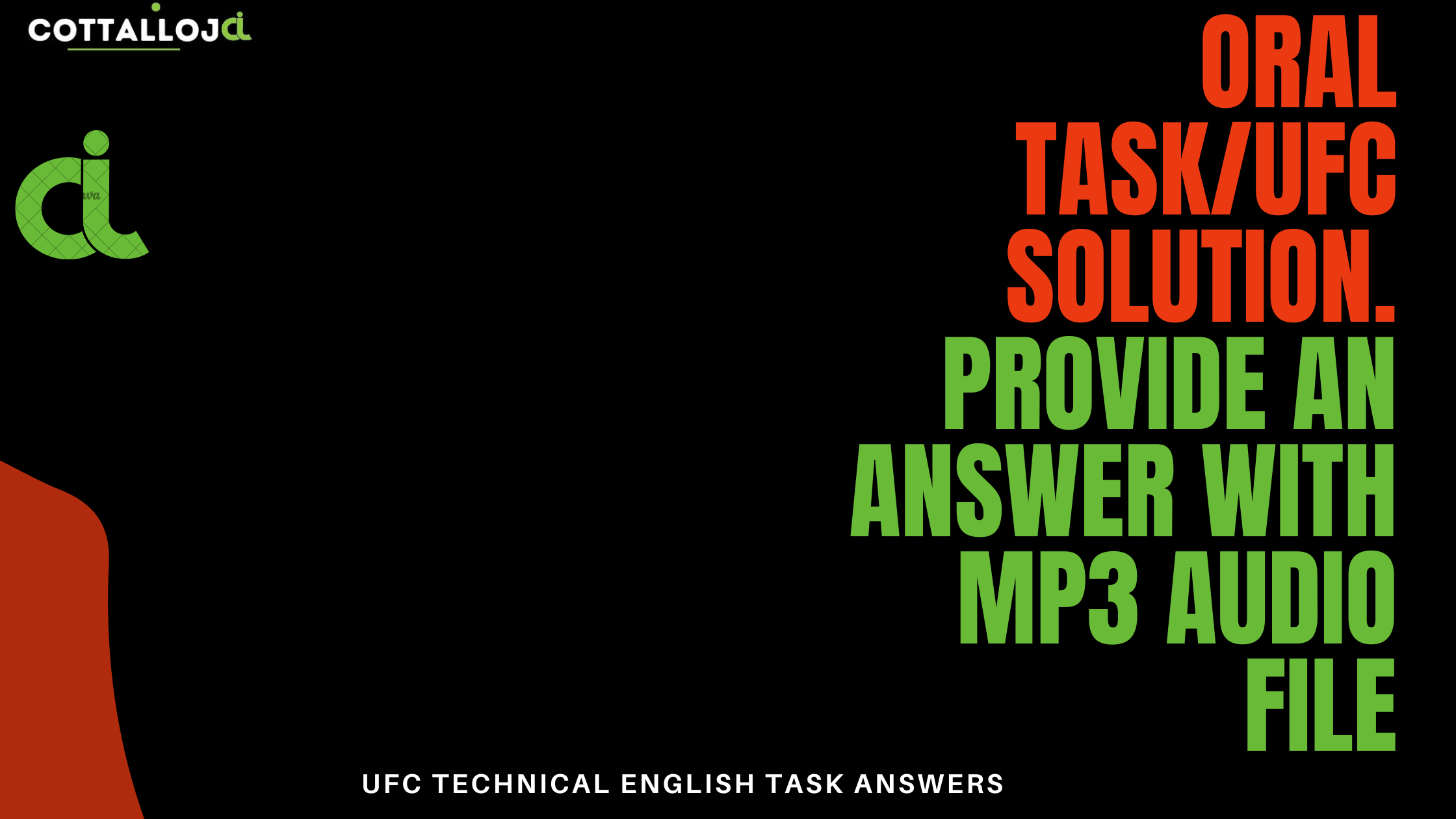 Oral Task/UFC solution. provide an answer with an MP3 audio file,promo 2023
