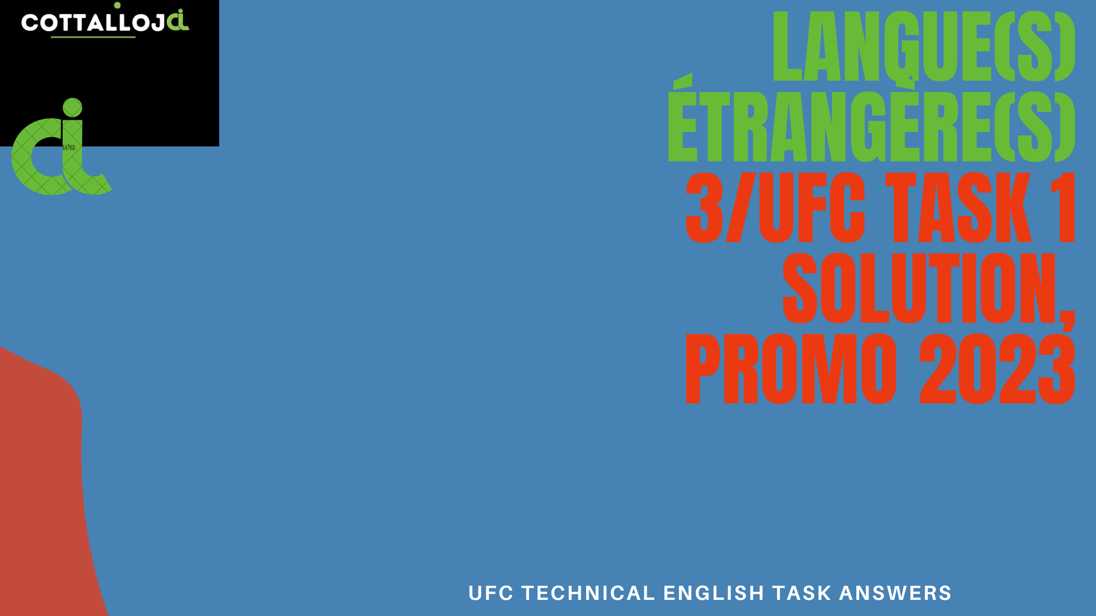 Langue(s) étrangère(s) 3 / UFC Task 02 solution, promo 2023