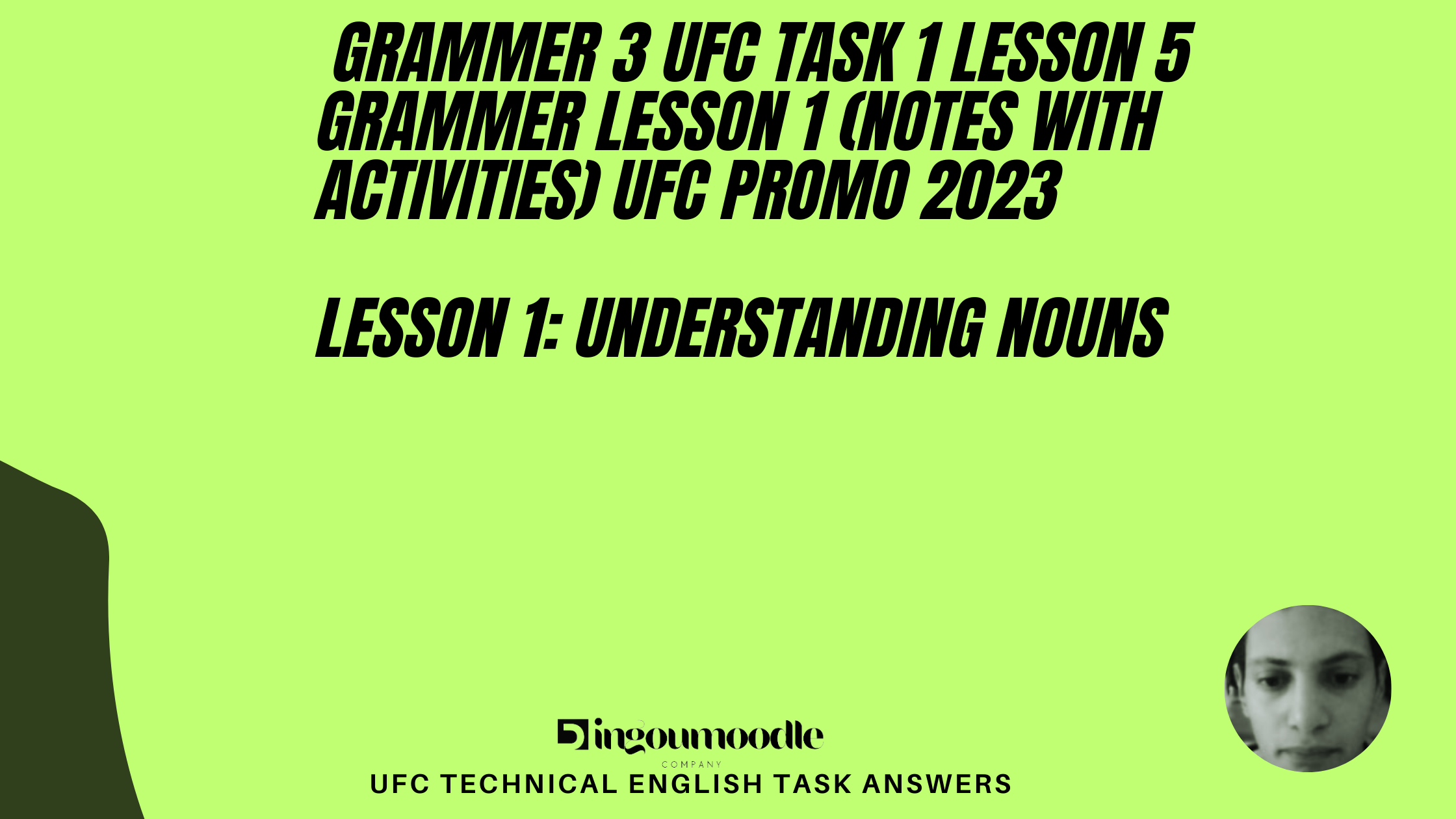 Grammar lesson 1 (Notes with activities) UFC promo 2023