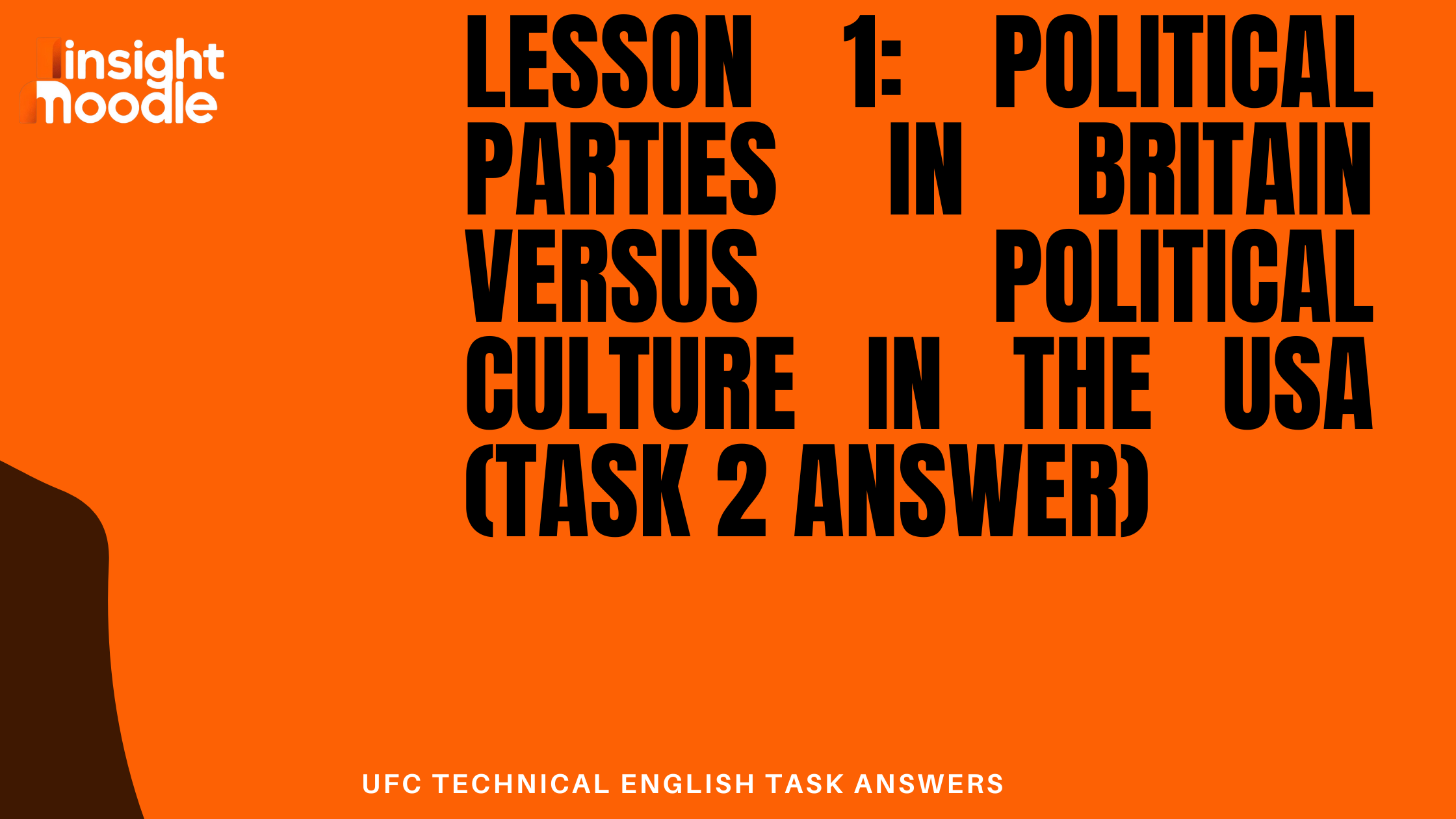 Lesson 1: Political Parties in Britain Versus Political Culture in the USA (Task 2 answer)