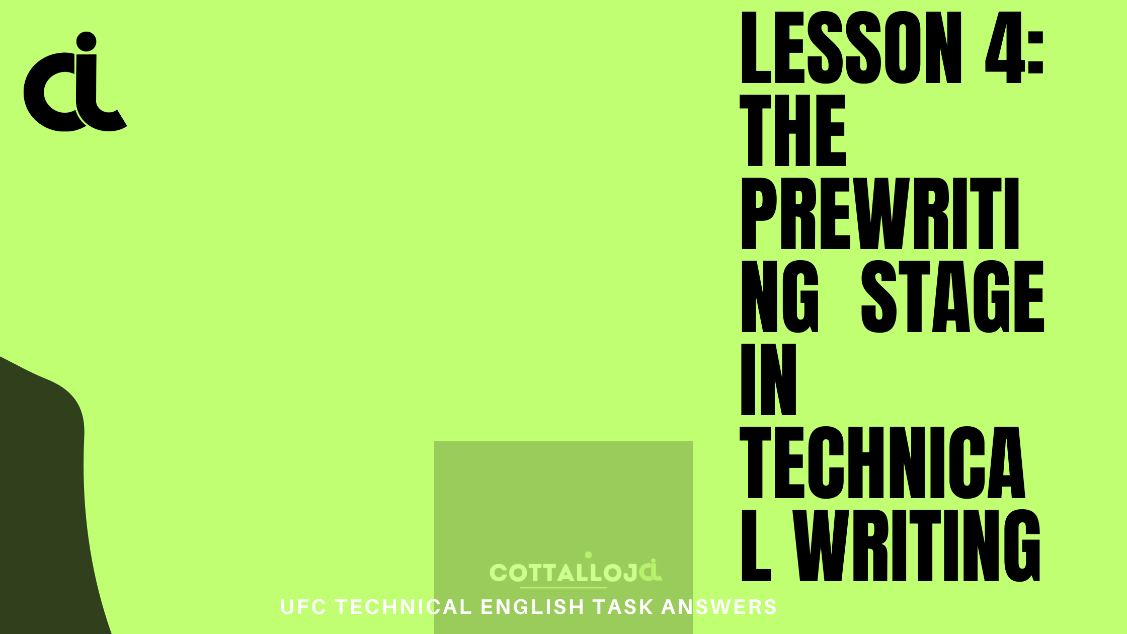 Lesson 4: The Prewriting Stage in Technical Writing