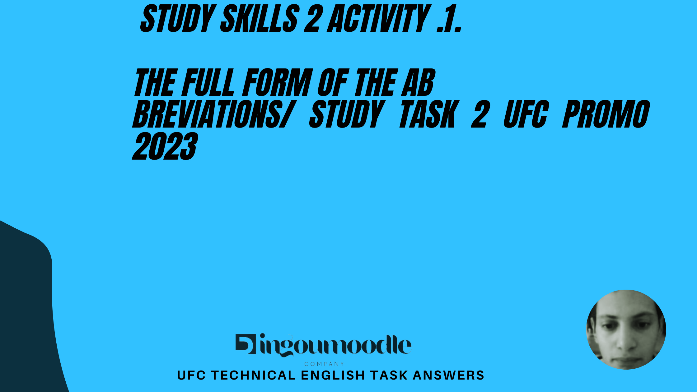 The full form of the abbreviations/ Study Task 2 ufc promo 2023
