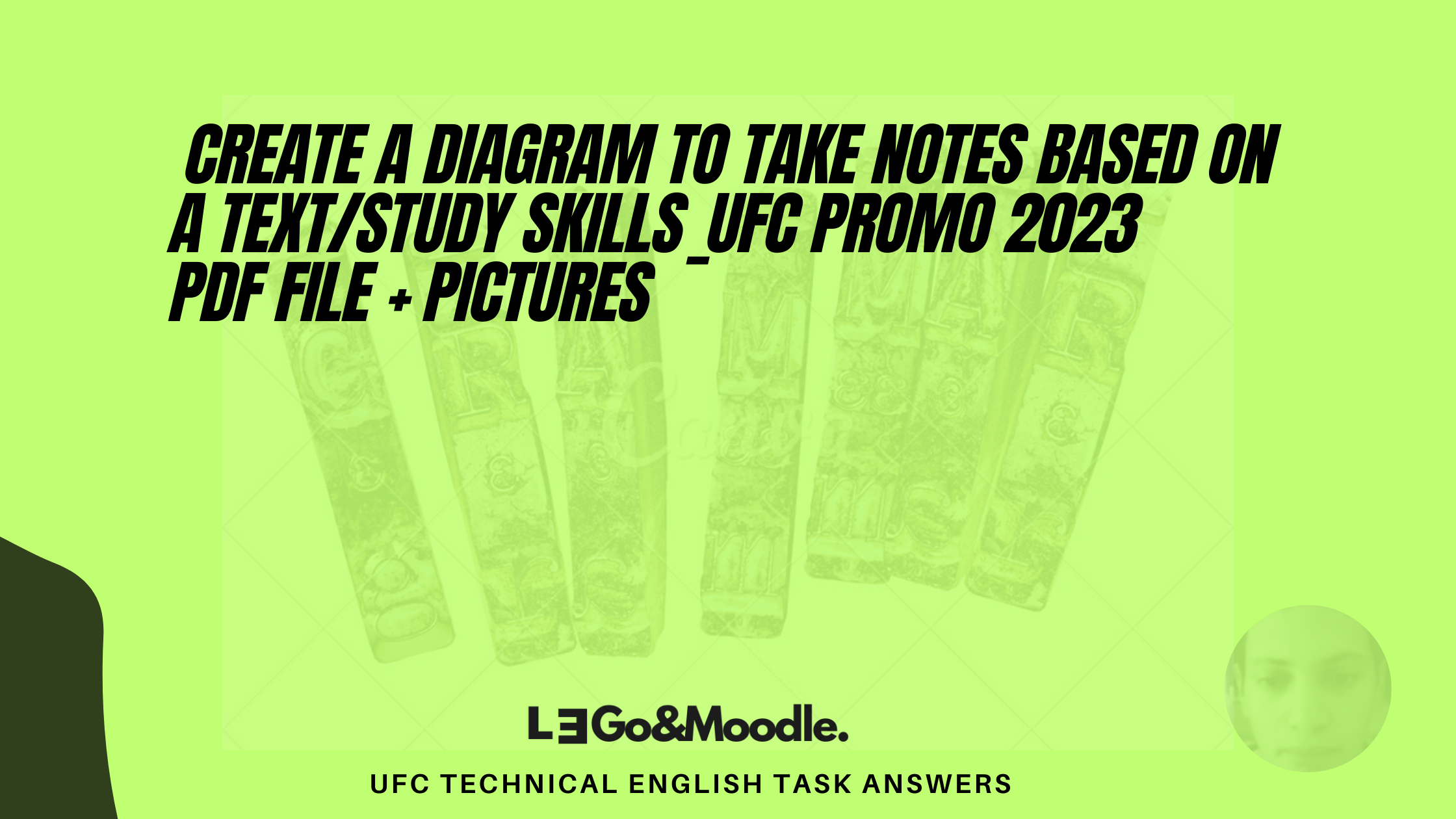 Create a Diagram to take notes based on a text/study skills_ufc promo 2023