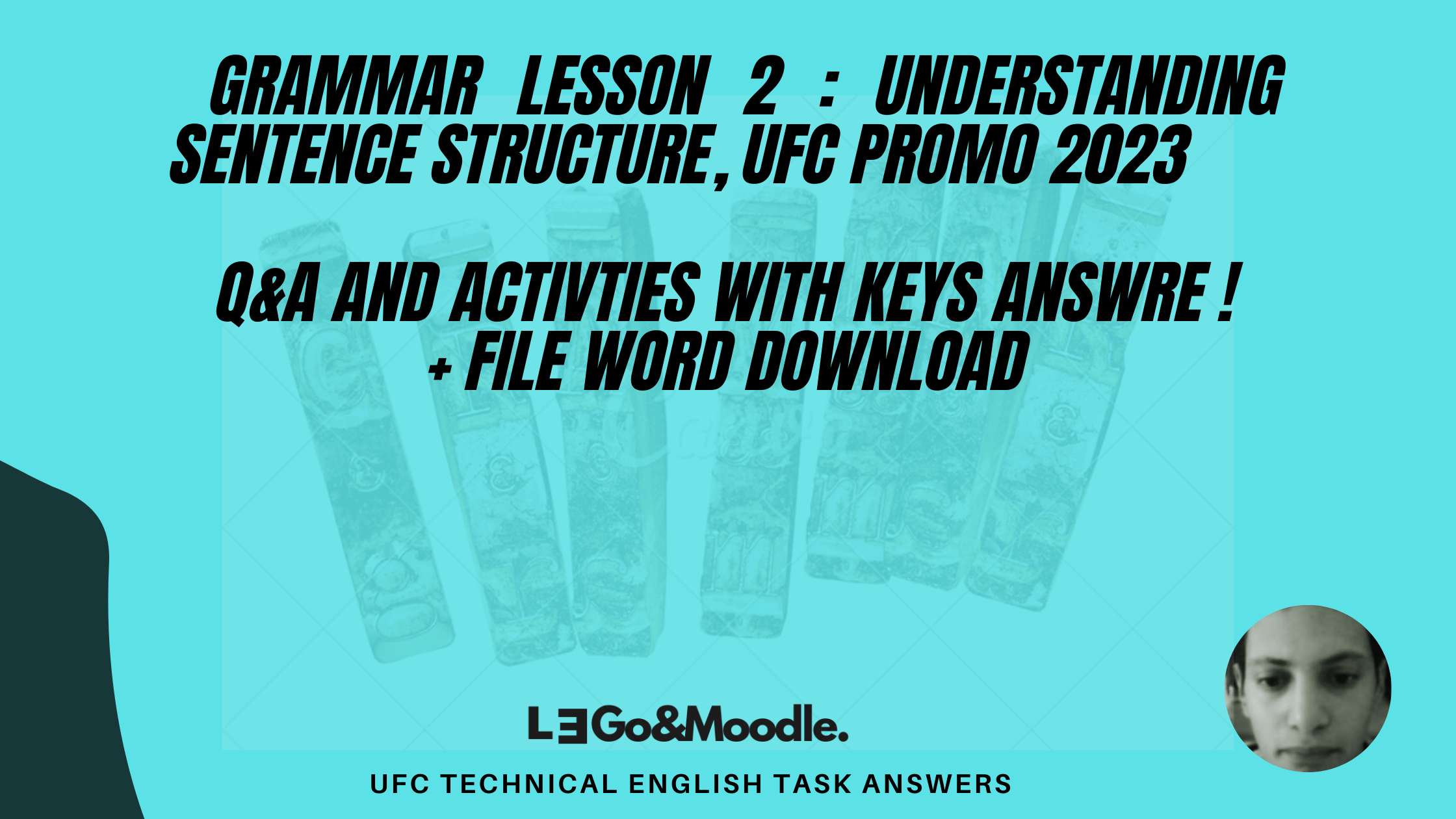Grammar lesson 2 : Understanding Sentence Structure, UFC promo 2023