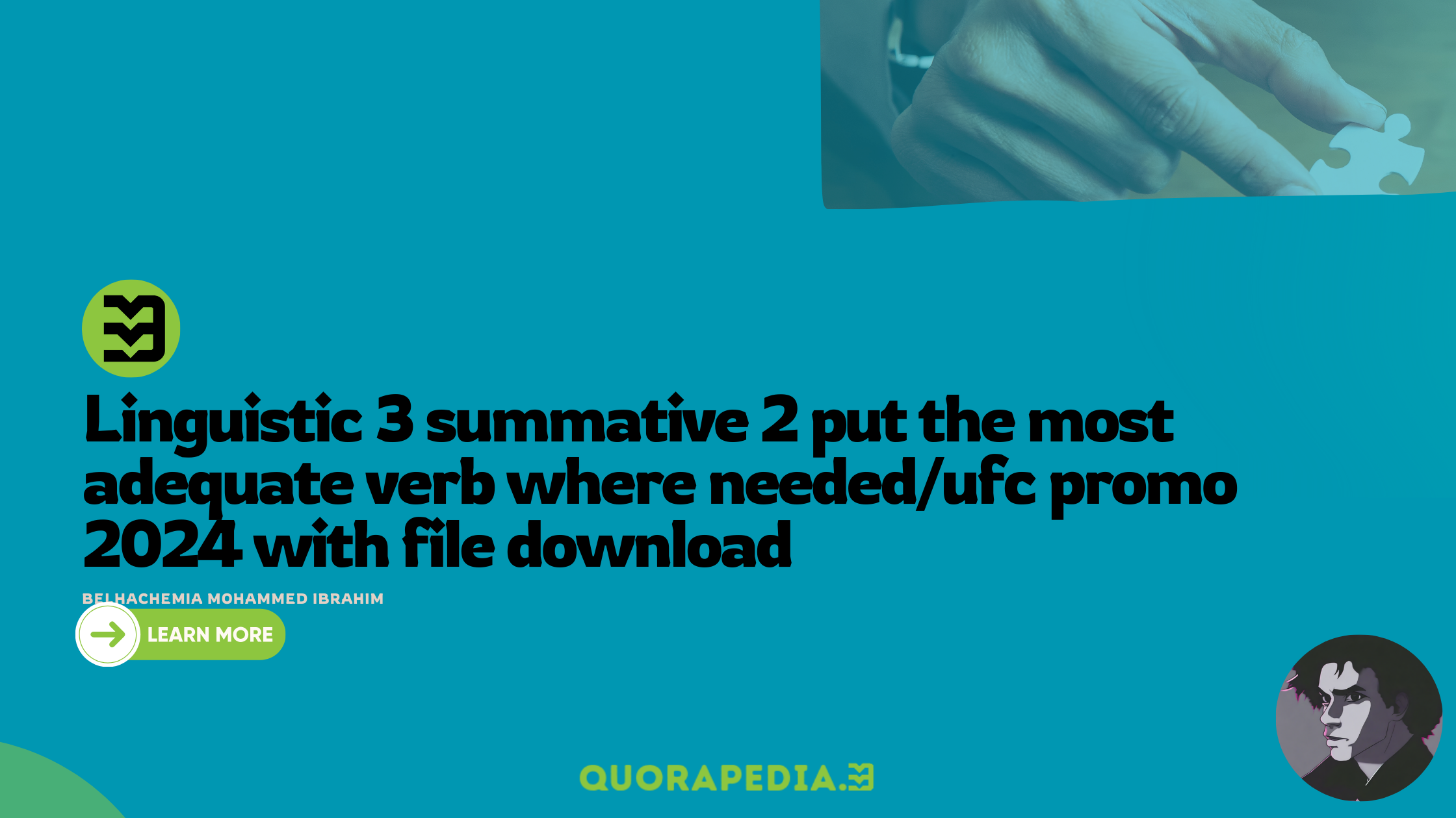 Linguistic 3 summative 2 put the most adequate verb where needed/ufc promo 2024 with file download