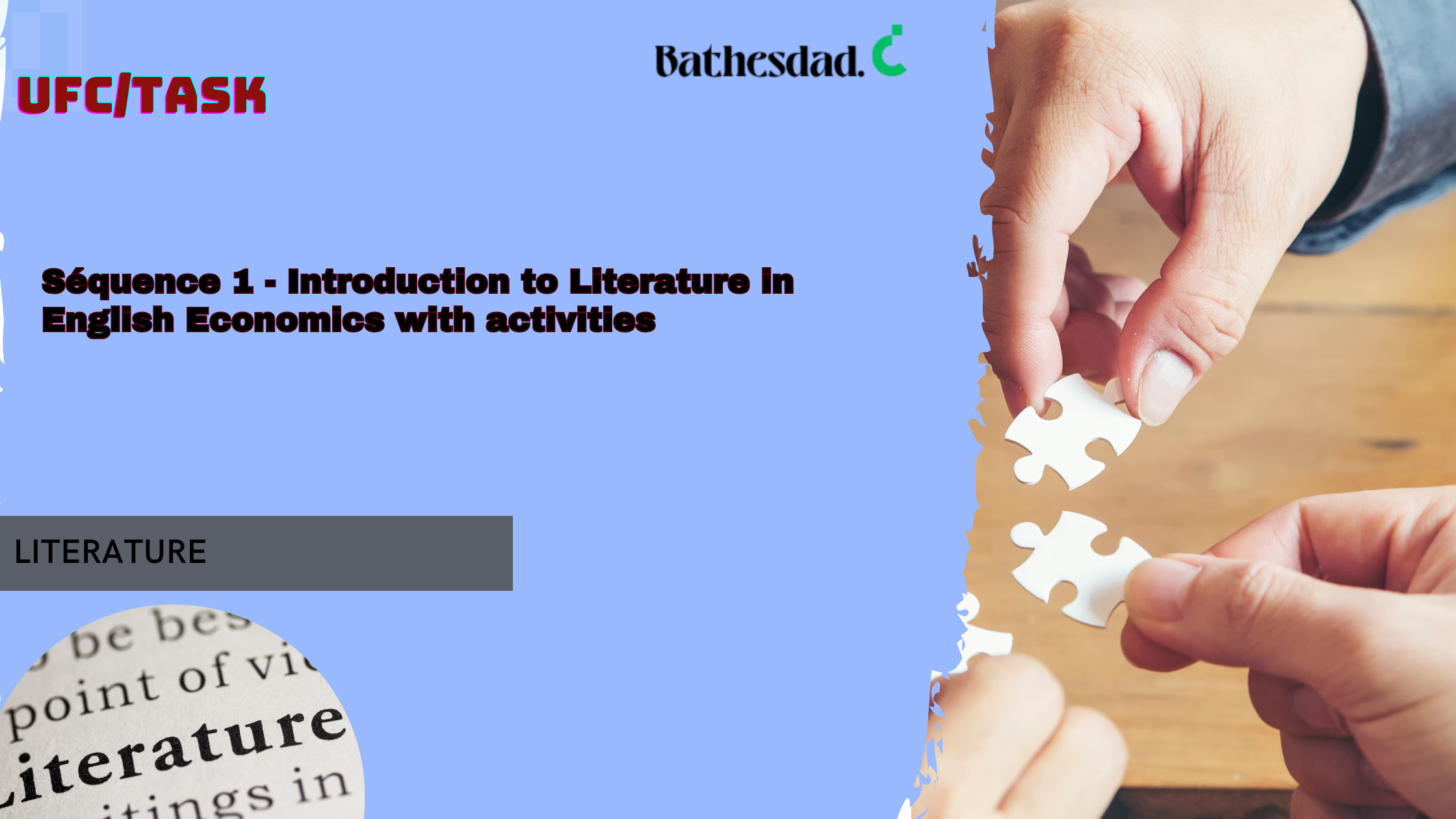 Séquence 1 - Introduction to Literature in English Economics with activities