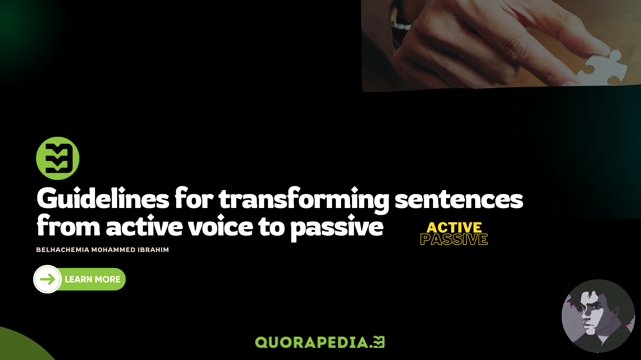 Guidelines for transforming sentences from active voice to passive