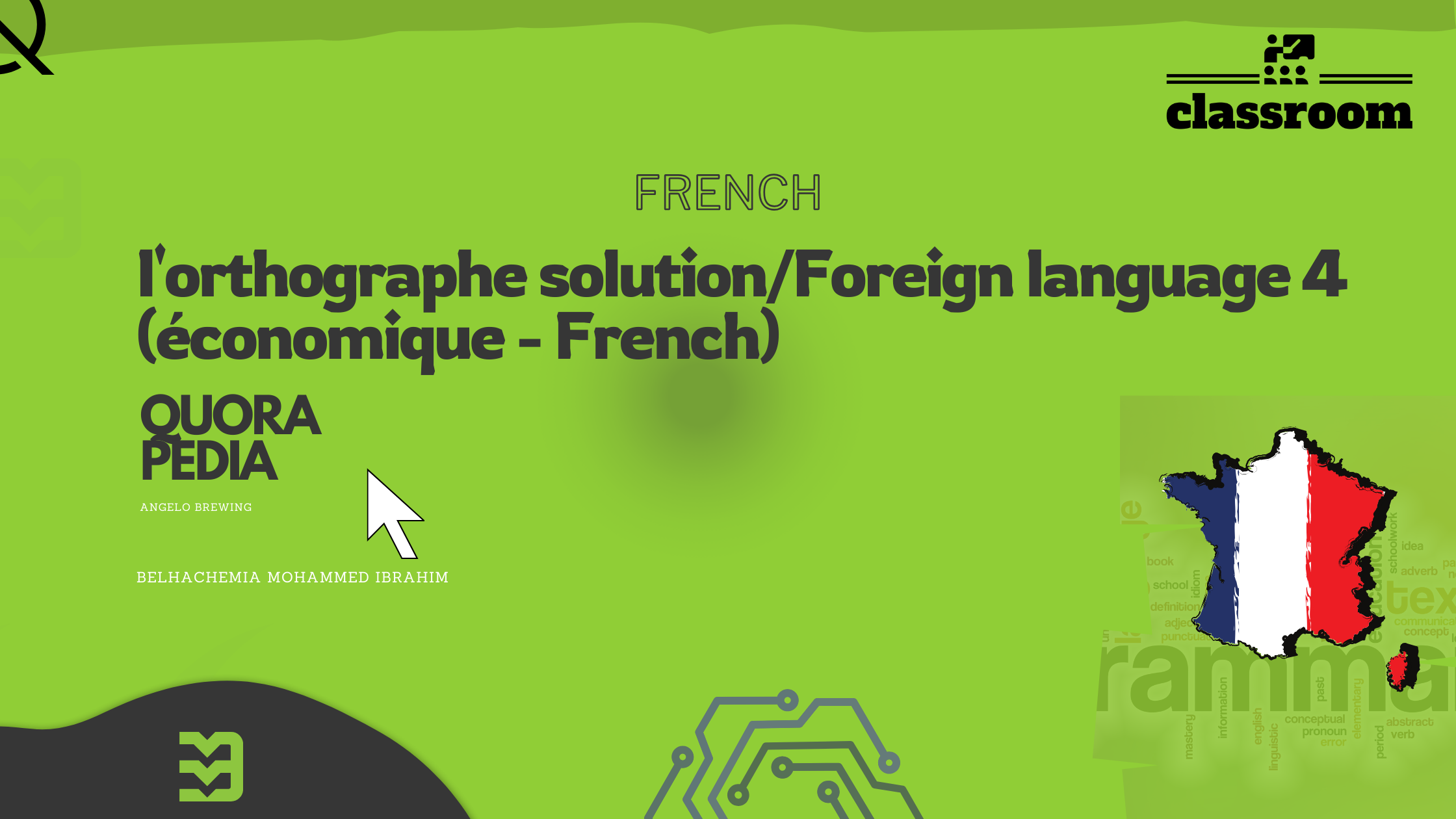 l'orthographe solution/Foreign language 4 (économique - French)